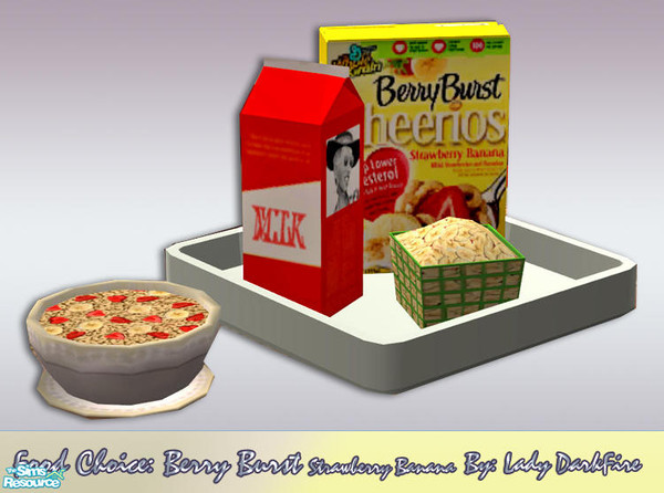Sims 2 — Food Choice: BB Strawberry Banana by Lady Darkfire — A heart-healthy lifestyle has come home for our Simmies!