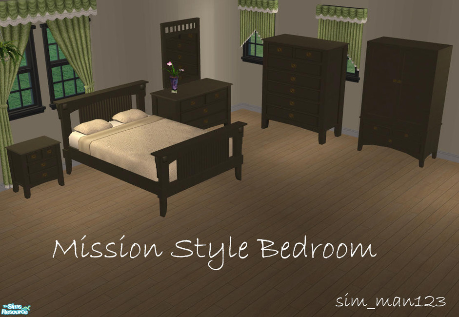 The Sims Resource Mission Style Bedroom