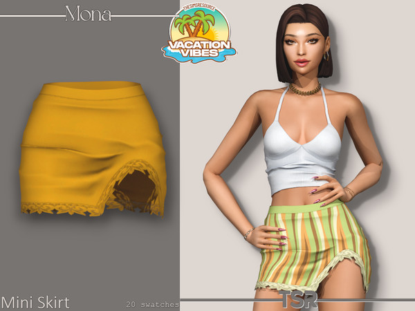 Sims 4 — VacationVibes_Skirt by Mona — -New mesh-