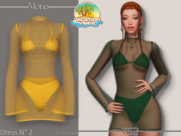 Sims 4 — VacationVibes_Dress_2 by Mona — -New mesh-