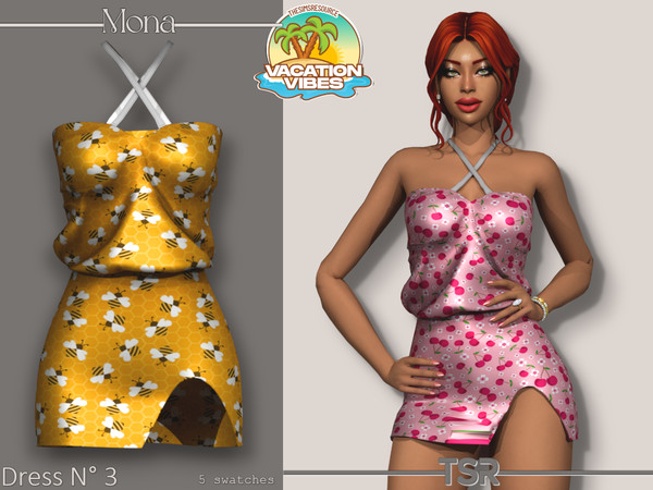 Sims 4 — VacationVibes_Dress_3 by Mona — -New mesh-