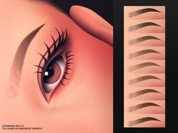 Sims 4 — Eyebrows N144 V1 by cosimetic — - Female