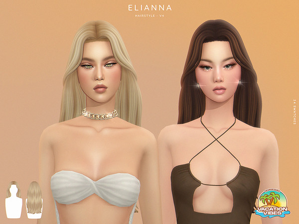Sims 4 — Elianna Hairstyle - V4 by Enriques4 — New Mesh