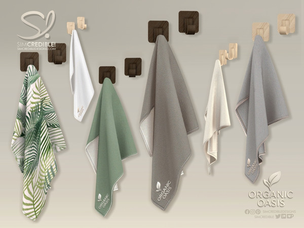 Sims 4 — Organic Oasis Hotel Suite - Wall Towel by SIMcredible! — Now, it's the most relaxing time of the day forgetting