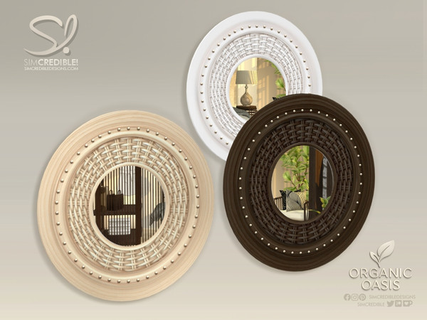 Sims 4 — Organic Oasis Hotel Suite - Wall Mirror by SIMcredible! — Now, it's the most relaxing time of the day forgetting