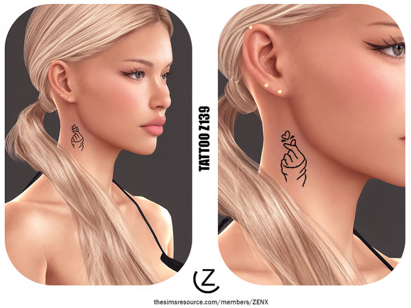 Sims 4 — TATTOO Z139 by ZENX — All Age