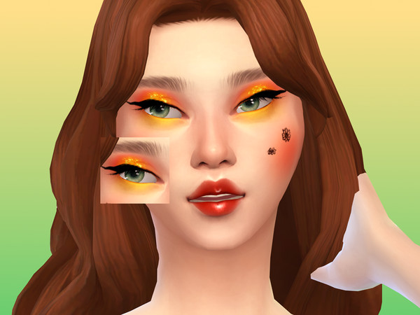 Sims 4 — Sunflower Bloom Eyeliner by Sagittariah — base game compatible, 4 swatches, properly tagged, enabled for all