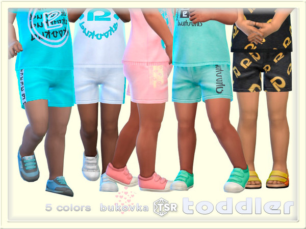 Sims 4 — Shorts Print by bukovka — Cute toddler shorts, boys only, in 5 color options. Stand-alone installation, all