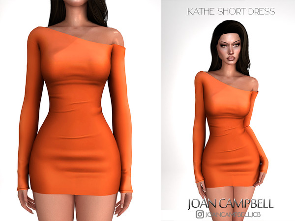 Sims 4 — KATHE SHORT DRESS by Joan_Campbell_Beauty_ — 11 swatches Custom thumbnail Original mesh