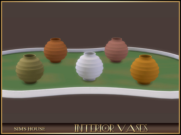 Sims 4 — Sims House SMALL WAVED VASE | INTERIOR VASES by Sims_House — INTERIOR VASES