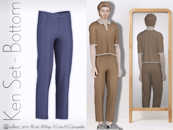 Sims 4 — Ken Set Bottom - ACN 664 by Asilkan — - 8 Colors