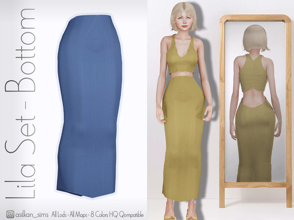 Sims 4 — Lila Set Bottom - ACN 666 by Asilkan — - 8 Colors