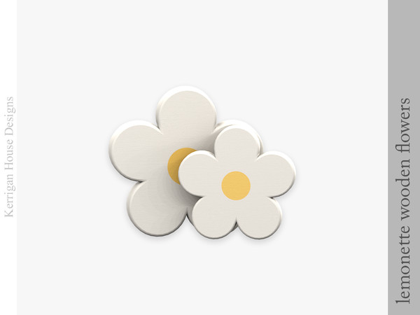 Sims 4 — Lemoentte Wooden Flowers by kerriganhouse — Additional accessories and decor for a lemonade stand.