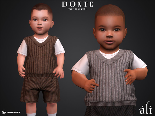 Sims 4 — DONTE top (infant) by ali1 — Sleeveless Sweater Vest over a T-shirt