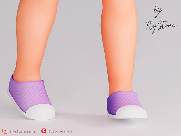 Sims 4 — Toddler Knitted Sneakers With Elastic Upper by FlyStone — Sport style knitted sneakers for toddler