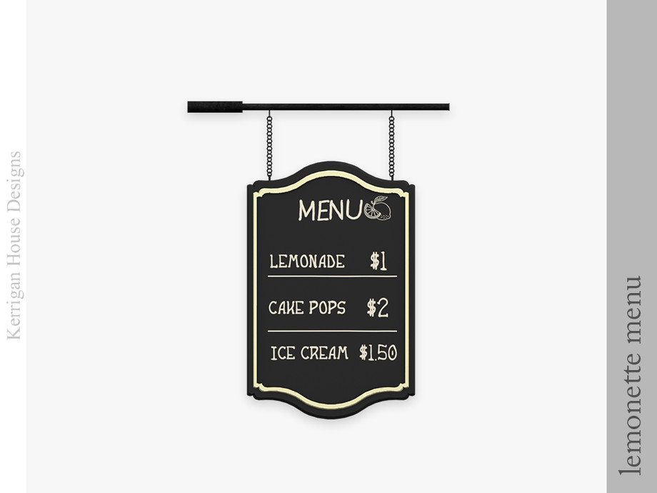 The Sims Resource | Lemonette Hanging Menu