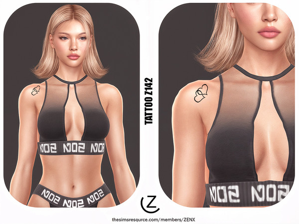 Sims 4 — TATTOO Z142 by ZENX — All Age