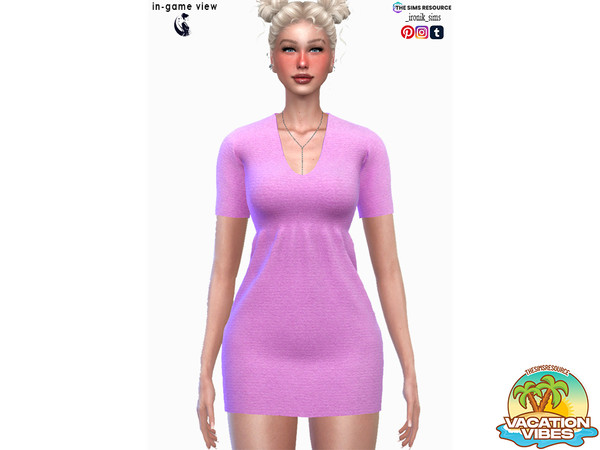 Sims 4 — [Vacation Vibes] Mini Dress by _ironik_ — -5 Colors