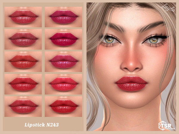 Sims 4 — Lipstick N243 by Layla — Previews were made using HQ Mod