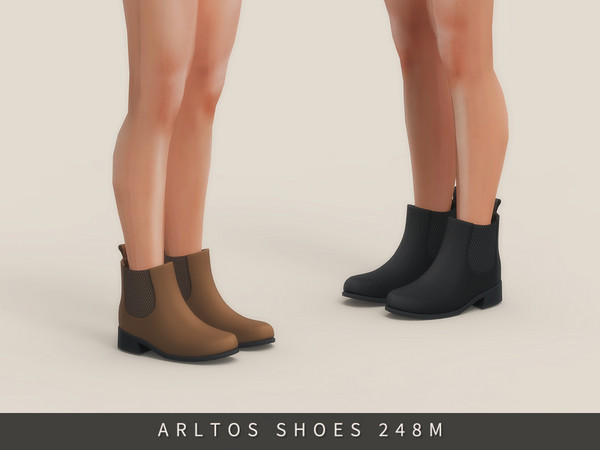 Sims 4 — Short boots Male by Arltos — 6 colors.