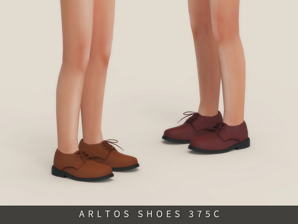 Sims 4 — Simple loafer Child by Arltos — 8 colors. HQ compatible . Child only. TYPE-Flats.
