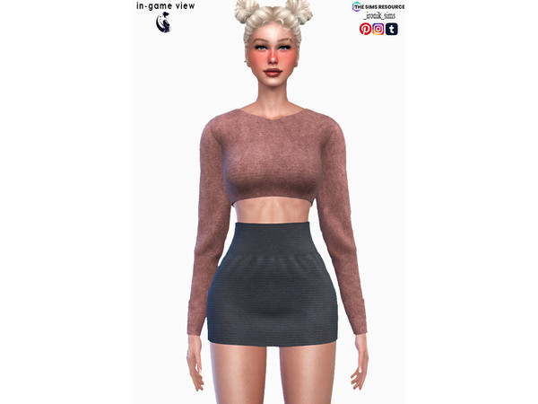 Sims 4 — Susan Set - Blouse by _ironik_ — -5 Colors