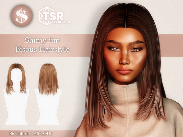 Sims 4 — Bisous Hairstyle by Shimydimsims — Hi I hope you will like this hair, it's a medium fashionable sleek straight