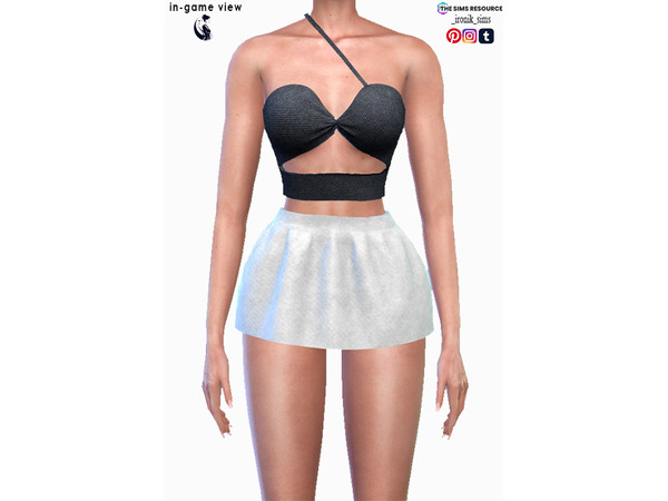 Sims 4 — Sierra Set - Mini Skirt by _ironik_ — -5 Colors