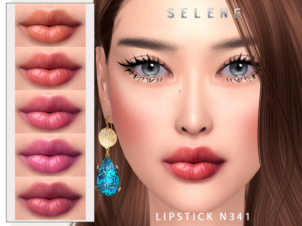 Sims 4 — Lipstick N341 by Seleng — The lipstick has 15 colours and HQ compatible. Allowed for teen, young adult, adult