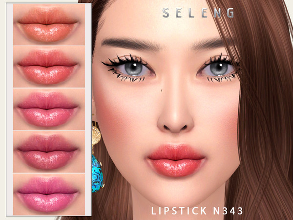 Sims 4 — Lipstick N343 by Seleng — The lipstick has 15 colours and HQ compatible. Allowed for teen, young adult, adult