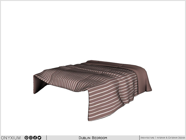 Sims 4 — Dublin Bed Blanket by Onyxium — Onyxium@TSR Design Workshop Dining Room Collection - Belong To The 2025 Year