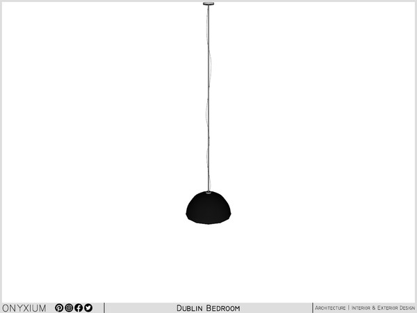 Sims 4 — Dublin Ceiling Lamp Hemisphere Medium by Onyxium — Onyxium@TSR Design Workshop Lighting Collection - Belong To