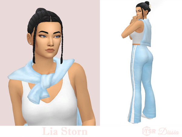 Sims 4 — Lia Storn by Dissia — Lia is Active, Loves Outdoors and Bro with a Bodybuilder aspiration.