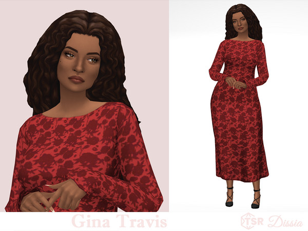 Sims 4 — Gina Travis by Dissia — Gina is Creative, Romantic and Bookworm with a Bestselling Author aspiration.