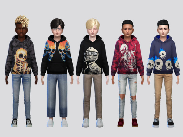 Sims 4 — Skullz Sweater Boys by McLayneSims — TSR EXCLUSIVE