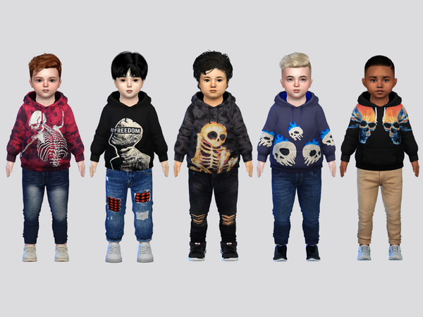 Sims 4 — Skullz Sweater Toddler by McLayneSims — TSR EXCLUSIVE