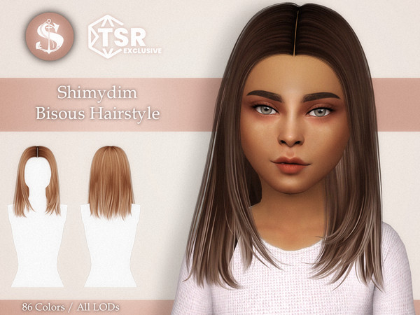 Sims 4 — Bisous Hairstyle Child by Shimydimsims — Hi I hope you will like this hair, it's a medium fashionable sleek