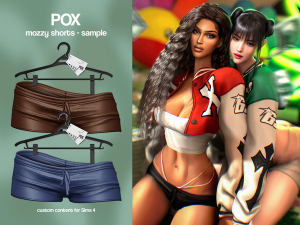 Sims 4 — POX - Mozzy Shorts by VentaStudio — - 5 Swatches (10 Swatches on Patreon)