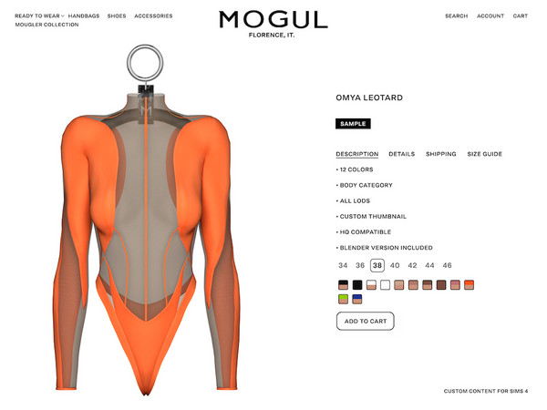 Sims 4 — MOGUL - Omya Leotard by VentaStudio — - 12 Swatches (58 Swatches on Patreon)