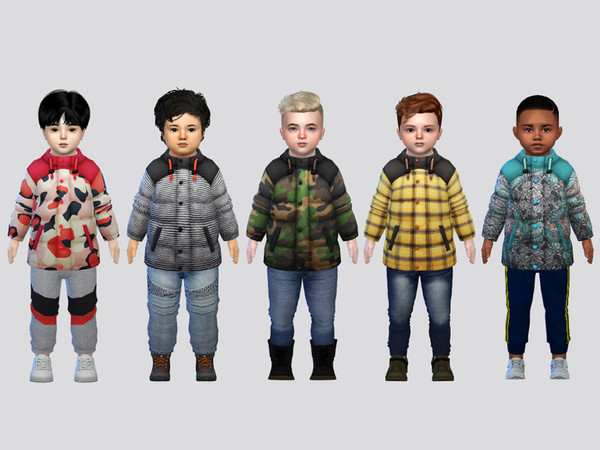 Sims 4 — Patterned Windbreaker Toddler by McLayneSims — TSR EXCLUSIVE