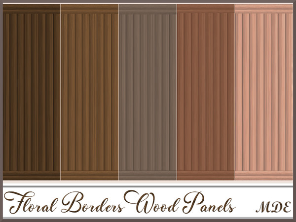 Sims 4 — MDE-Plain Wood Panels by MDE — Add another dimension to your interior with the range of decorative floral border