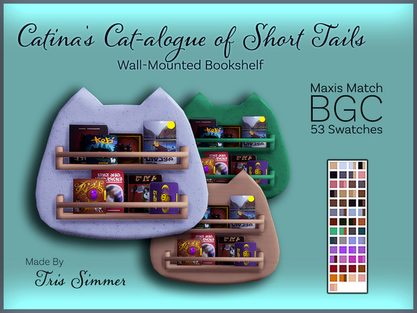 Sims 4 — Catina's Cat-alogue of Short Tails by TrisSims7 — Let your Sims relax and curl up with a good book, they've