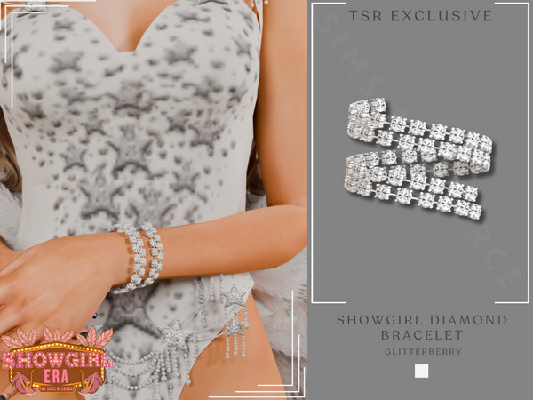 Sims 4 — Showgirl Diamond Bracelet by Glitterberryfly — A diamond showgirl inspired bracelet