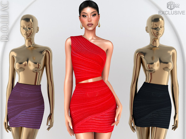 Sims 4 — Stretch Mini Skirt DO0958 by DOLilac — Custom thumbnail