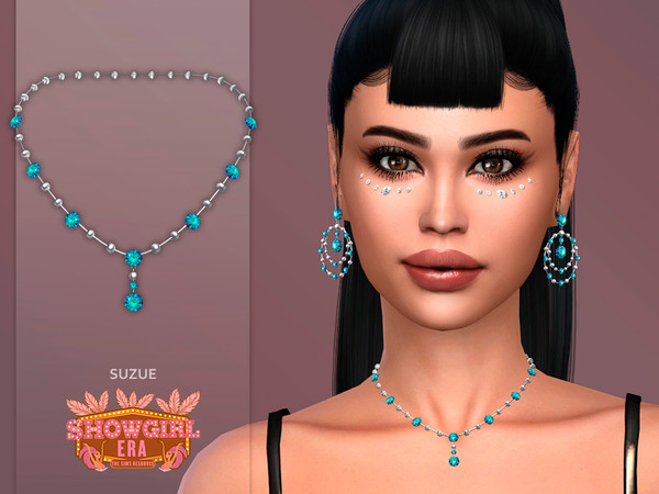 Sims 4 — Showgirl Era Aria Necklace by Suzue — New Mesh (Suzue)