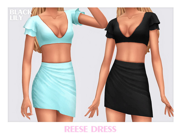 Sims 4 — Reese Dress by Black_Lily — YA, A, Teen