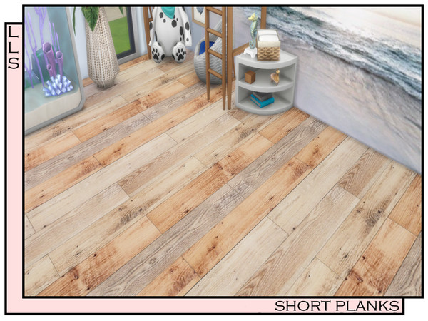 Sims 4 — Small Planks Floor LLS by lavilikesims — A wooden floor with several shades of wood, in 8 colours