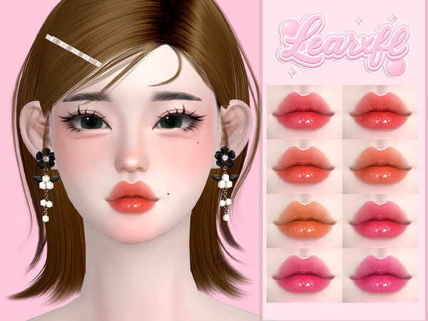Sims 4 — [Learxfl] Maya Lipstick by Learxfl — Lipstick, 10 swatches , HQ and BGC . Standalone item with thumbnail.