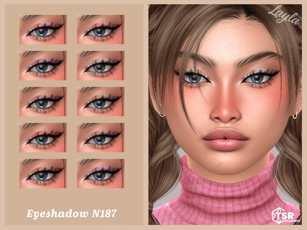 Sims 4 — Eyeshadow N187 by Layla — Previews were made using HQ Mod