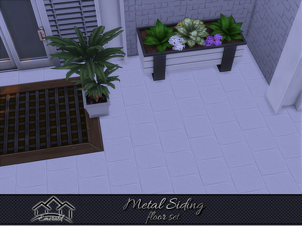Sims 4 — Metal Siding floor 1 by Emerald — Metal siding provide a durable residential alternative to wood with variety of
